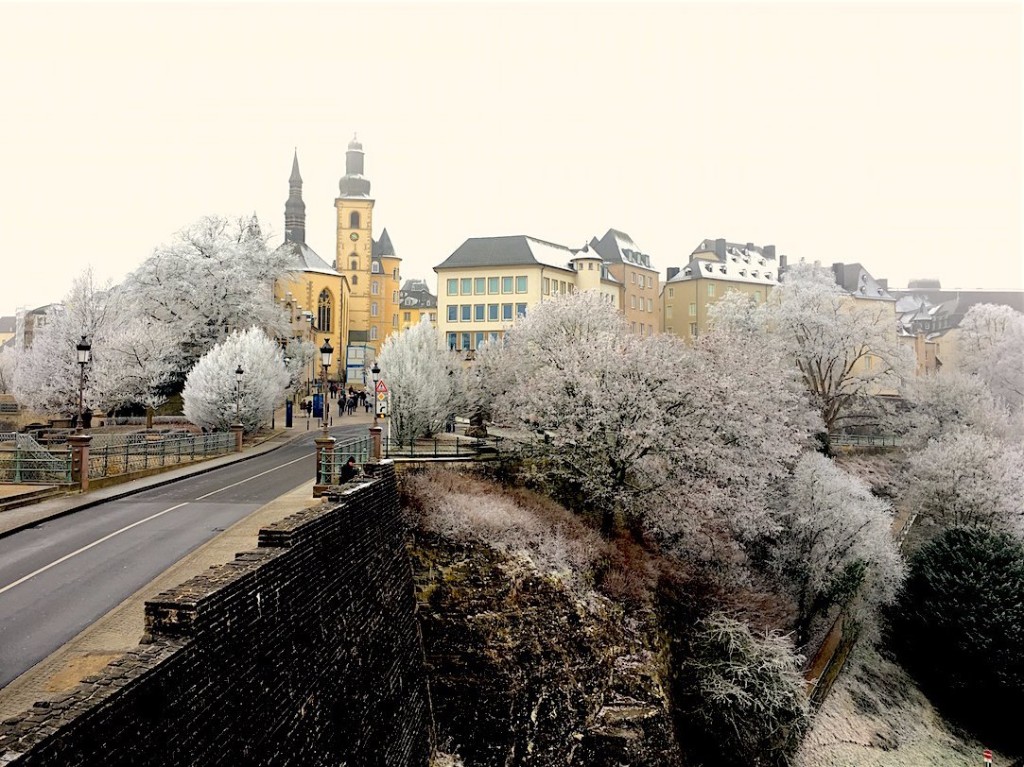 Luxembourg City in the winter. Barbara Tasch