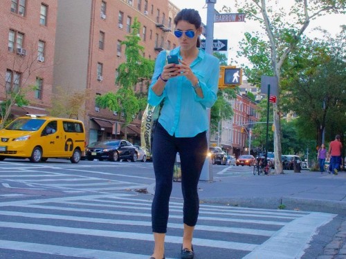 People are starting to walk differently because of texting