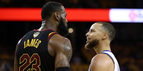 LeBron James told Stephen Curry to 'get the f--- out' of his face after a lighthearted joke from Curry following a blocked shot