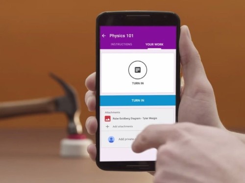 Google's New Classroom App Lets Kids Turn In Homework With Their Phones
