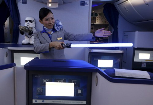 A 'Star Wars'-themed jet is flying across the world — here's what it looks like inside