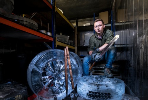Lexus put wheels made entirely out of ice on one of its cars, and it worked