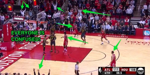 Hawks beat Rockets in wild 20-point comeback that featured a phantom shot, a haphazard turnover, and the son of an NBA legend going berserk