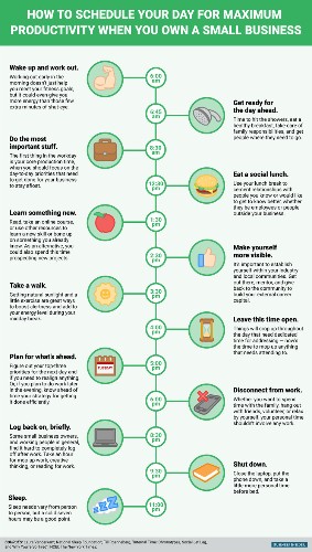 How to schedule your day for maximum productivity when you own a small business