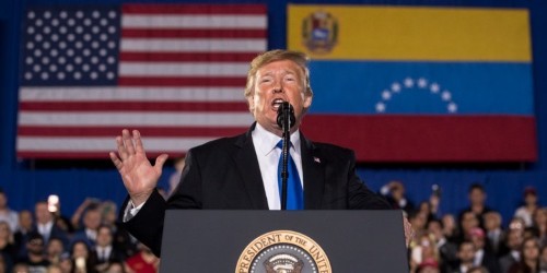 Trump urges Venezuela's military to back the its self-declared interim president, saying socialism has ravaged the country