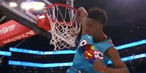Hamidou Diallo hits absurd dunk over Shaquille O'Neal on the way to winning 2019 NBA Slam Dunk Contest