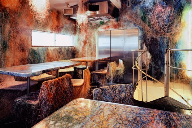 A Japanese Architect Has Turned Old Ethernet Cables Into Restaurant Decor
