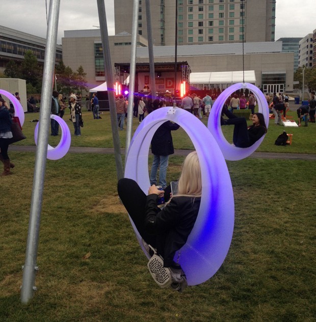 Wait Your Turn for the Swings at Boston's Adult Playground