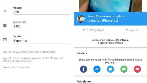 Este app te ayuda a pedir dinero prestado a tus amigos, y pagarles de vuelta
