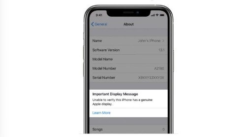 Phone 11 warns you if repair shops install fake Apple display