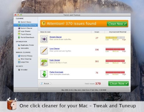 Free app Tweak and Tuneup boosts performance of your Mac