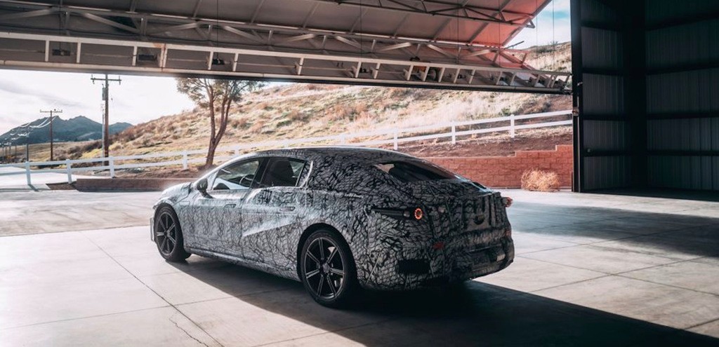 Mercedes-Benz reveals first production EQS electric car picture - albeit camouflaged - Electrek