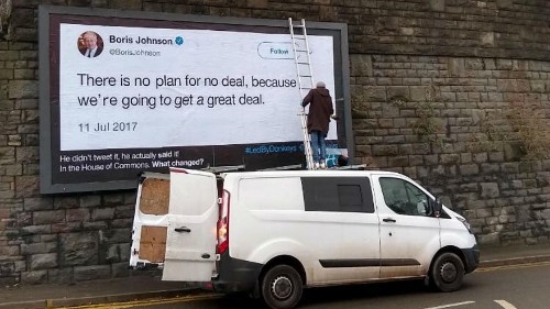 Brexit billboard crusaders: Four 'working dads' are holding politicians to account