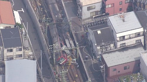 Commuter train and truck in deadly collision in Japan