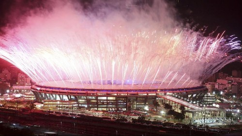 Fireworks on and off the pitch as the Rio Olympics officially open