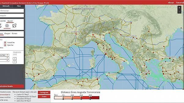 Dos profesores de Standford crean el Google Maps de la Antigua Roma, una anacrónica Lonely Planet