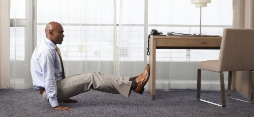 An 18-Minute Energy Boosting Hotel Room Workout