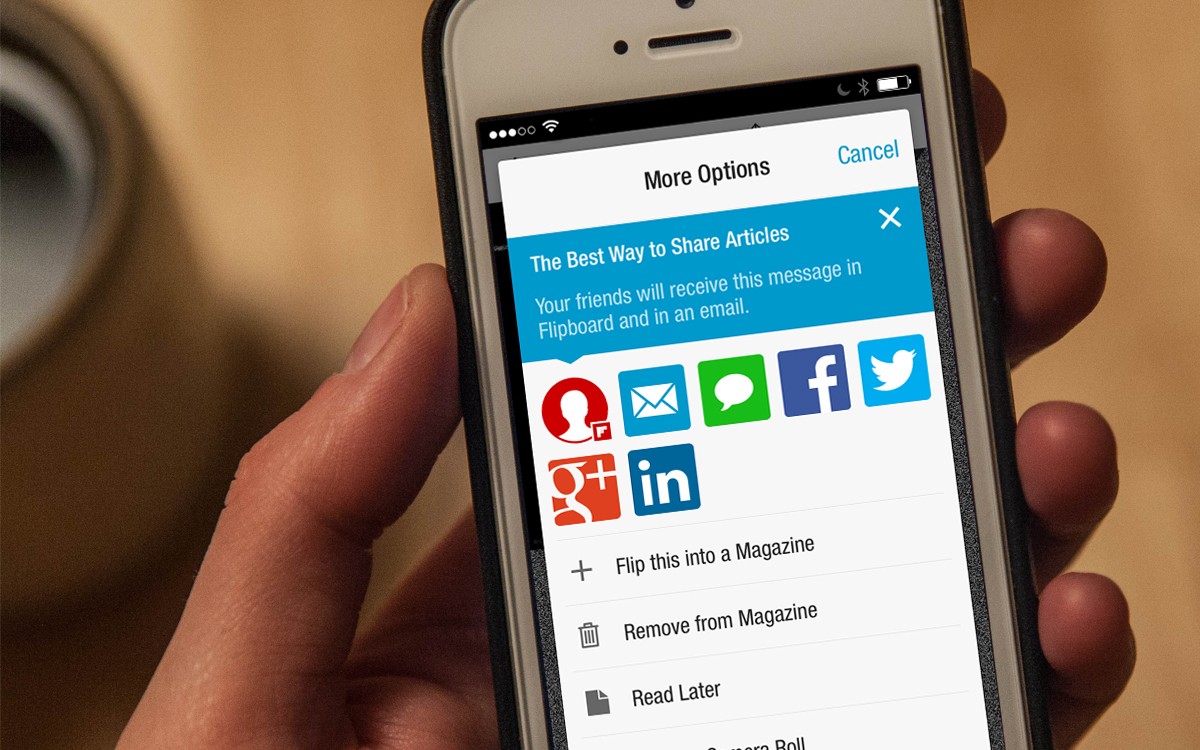 Send Content to Friends Within Flipboard