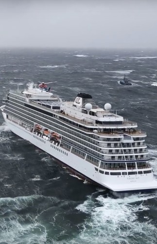 More passengers lifted off Norway cruise ship before towing