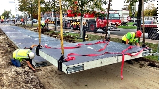 Solar road opens in the Netherlands