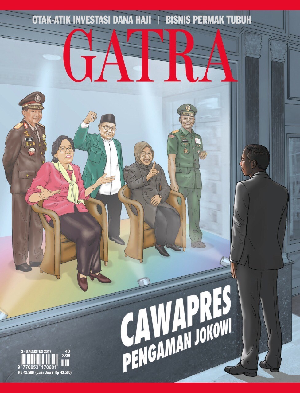 Bursa Cawapres Pengaman Jokowi Jika terealisasi, duet Prabowo-AHY akan menyulitkan Joko Widodo di Pilpres 2019. Petahana butuh figur cawapres yang kuat. Siapa saja kirakira kandidatnya? Baca Gatra edisi no 40 tahun ke xxiii. Beredar jumat 4 agustus 2017. #GATRA #GATRANEWS #GATRACOM #CAPRES2019