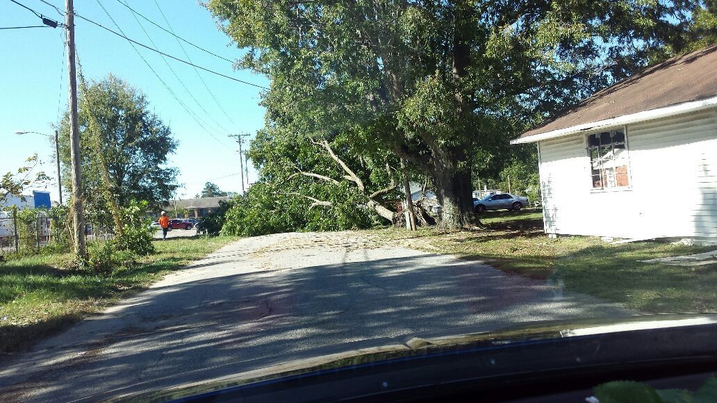 This was what the after affects from Hurricane Matthew in the Bennettsville area of South Carolina