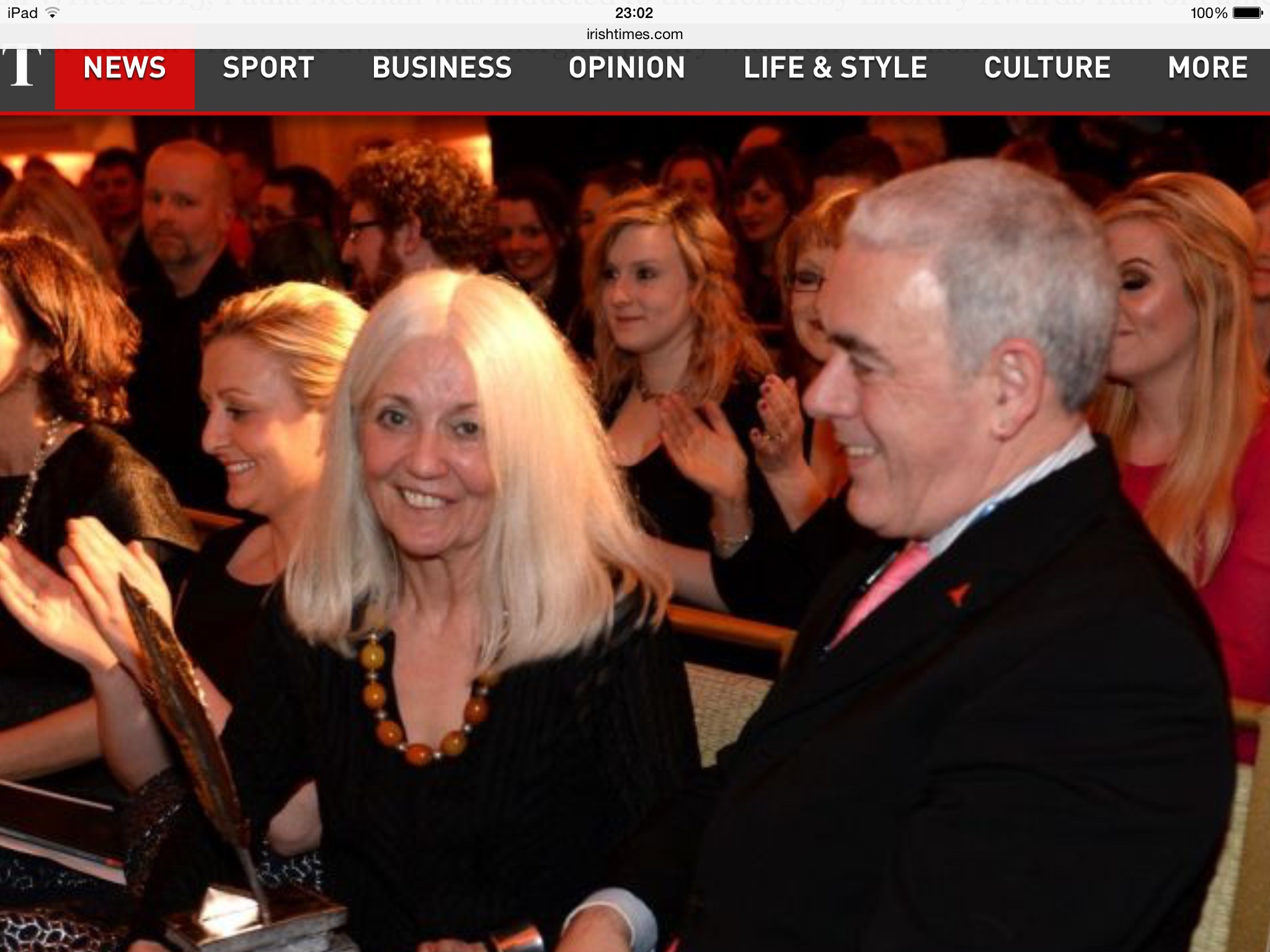 Dave Rudden at Hennessy Lit awards...second row, left