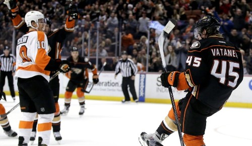 Ducks beat Philadelphia shootout, 5-4, after late lead gets away
