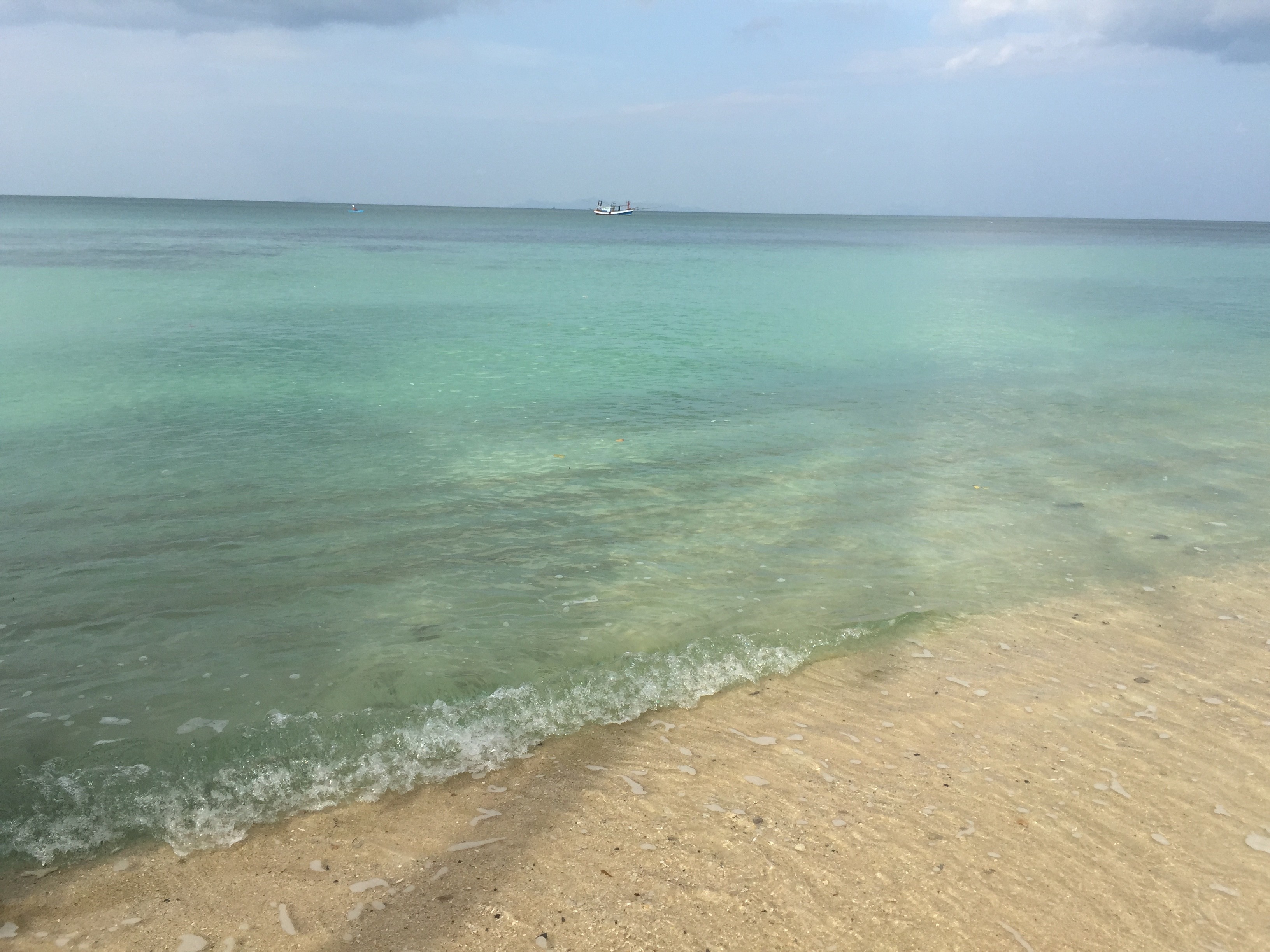 The virgin coastline at Taling Ngam beach, adjacent to the headland.