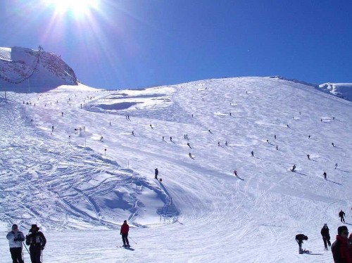 You can ski and snowboard 365 days a year at this Austrian glacier