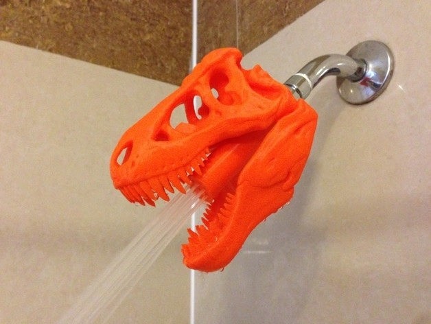 3D Printed T-Rex Shower Head (Original by designer)