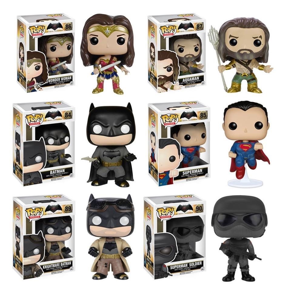 New Batman vs Superman pop figures.