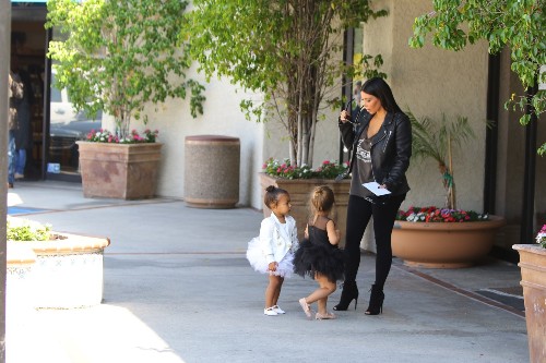 Kim, Kanye and North