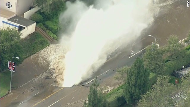 Sunset Boulevard, UCLA flooded