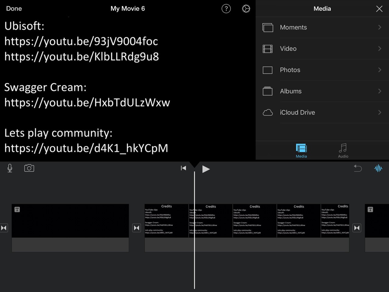 Have added my credits
