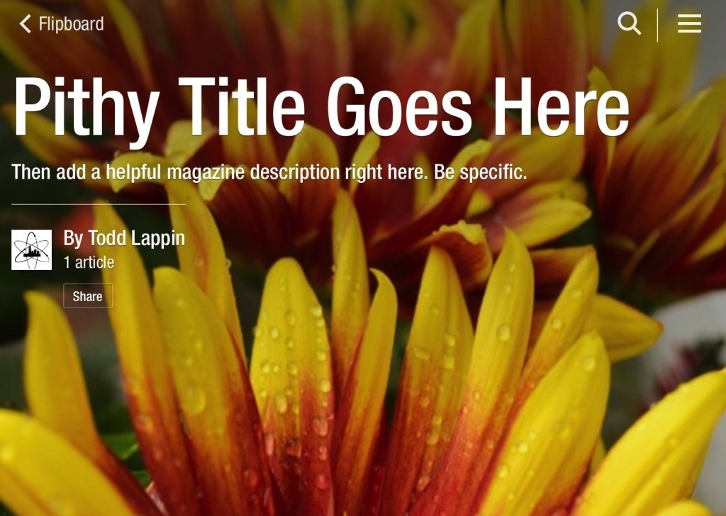 How to Craft an Awesome Title and Description for Your Flipboard Magazine