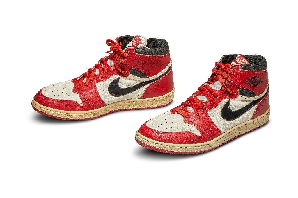 Jordan's first Air Jordan sneakers sold for record $560,000 at Sotheby's
