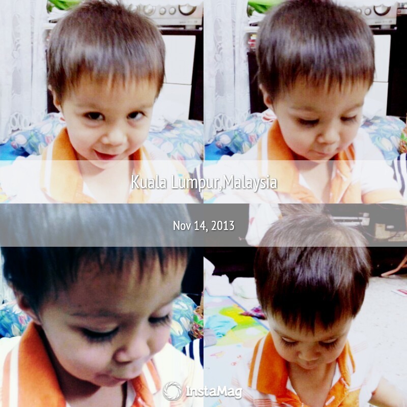 wow~ Baby Arjun have long eyelashes ��