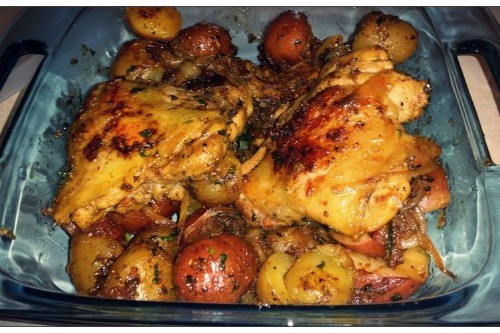 Lemon and Herb Roasted Chicken with Creamer potatoes