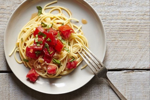 Summer Pasta with Tomato Water and Basil - Genius Recipes