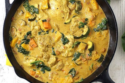 Butternut Chicken Curry and Cauliflower Rice