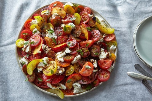 Tomato, Nectarine & Mozzarella Salad