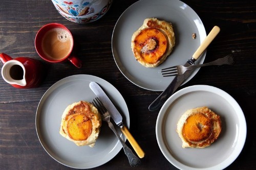 Caramelized Peach Pancakes - Summer Breakfast Recipes
