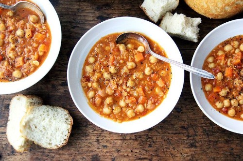 A Pantry-Clearing, Belly-Warming Lentil and Chickpea Soup