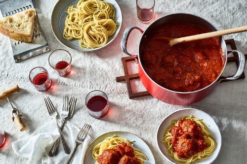 Grandma's Sicilian Meatballs in a Spicy Tomato Sauce