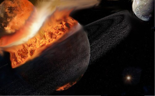 Our Young Earth May Have Had Multiple Moons That Merged Into One
