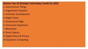 Gartner: Top 10 Strategic Technology Trends For 2019