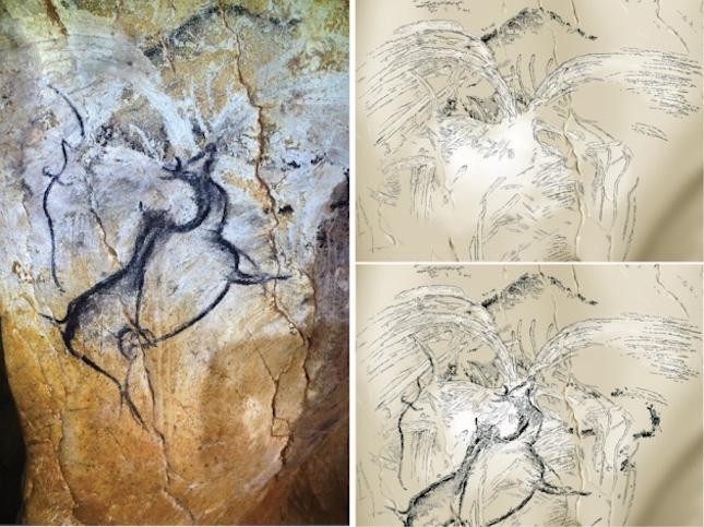 35,000 Year Old Cave Painting Of Ancient Volcanic Eruption