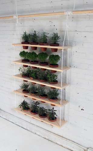 DIY: Hanging Garden Shelves for a Small Space