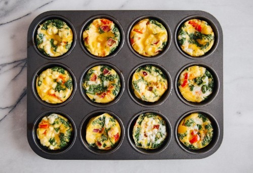 Breakfast Egg Muffins With Spinach (and Bacon If You Want)